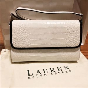 Vintage Ralph Lauren White Alligator Purse